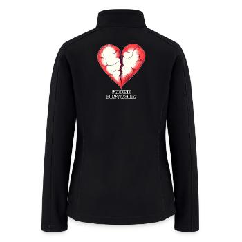 Broken Heart - I'm fine - Women’s Soft Shell Jacket - black - Back