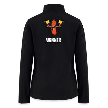 Celebratory Sausage Award Illustration - Women’s Soft Shell Jacket - black - Back