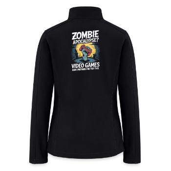 Zombie Apocalypse Video Games Halloween Gamer - Women’s Soft Shell Jacket - black - Back