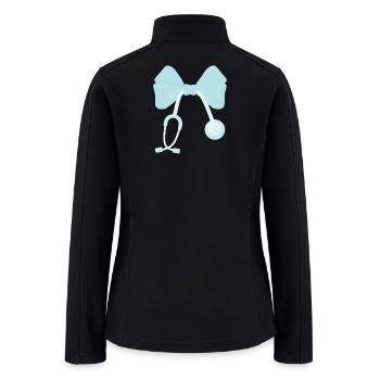 Medical Stethoscope with Bow Accent - Women’s Soft Shell Jacket - black - Back