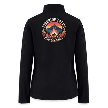 Fireside Tales And Golden Skies - Women’s Soft Shell Jacket - black - Back