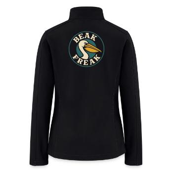 Funny Pelican Meme Big Beak Energy Coastal Bird - Women’s Soft Shell Jacket - black - Back