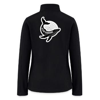 Ocean Guardians Whale Emblem - Women’s Soft Shell Jacket - black - Back