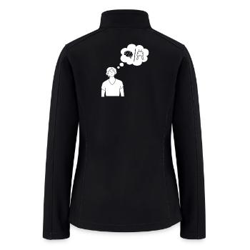 Dual Thought Silhouette - Women’s Soft Shell Jacket - black - Back