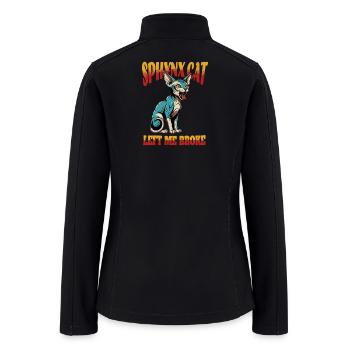 Sphynx Cat Funny Humor - Women’s Soft Shell Jacket - black - Back