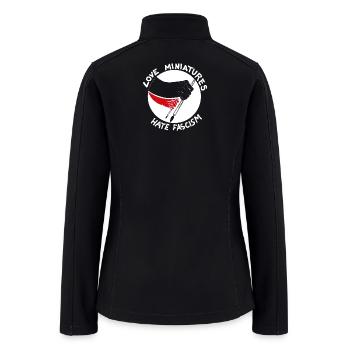 Love_Miniatures_Hate_Fascism - Women’s Soft Shell Jacket - black - Back