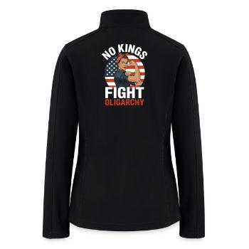 no_kings_fight_oligarchy - Women’s Soft Shell Jacket - black - Back