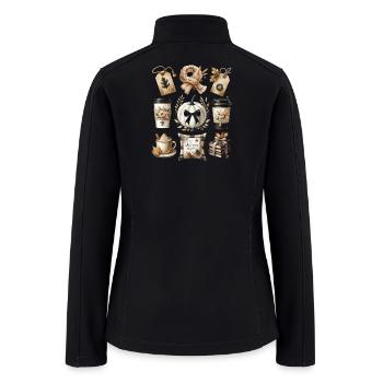 Fall Vibes Thanksgiving Pumpkin Autumn Season - Women’s Soft Shell Jacket - black - Back
