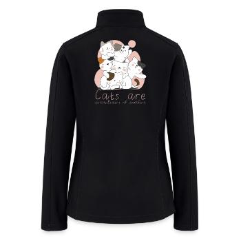 Cats Are Connoisseurs of Comfort - Women’s Soft Shell Jacket - black - Back