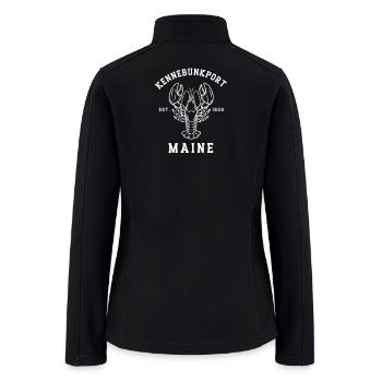Kennebunkport Maine Lobster Vintage Emblem - Women’s Soft Shell Jacket - black - Back