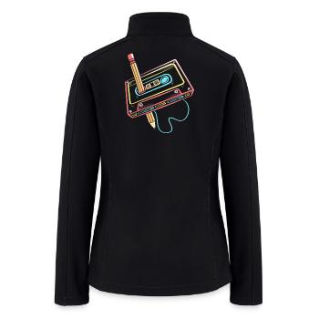 Old School 90s Cassette Tape - Women’s Soft Shell Jacket - black - Back