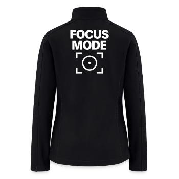 Focus Mode – Minimal Productivity Design - Women’s Soft Shell Jacket - black - Back