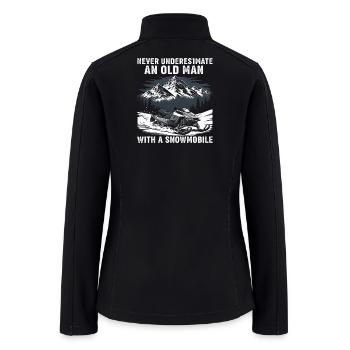 Old Man Snowmobile Adventure - Women’s Soft Shell Jacket - black - Back