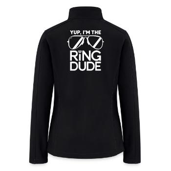 Yup I'm The Ring Dude - Funny Kids Ring Bearer  - Women’s Soft Shell Jacket - black - Back