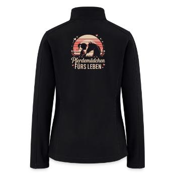  Pferdemädchen Fürs Leben Horse Girl For Life - Women’s Soft Shell Jacket - black - Back