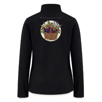 Forager's Basket Berry Harvest - Women’s Soft Shell Jacket - black - Back
