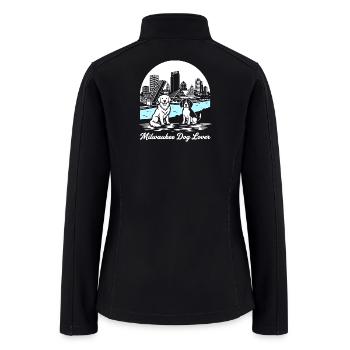 Milwaukee Dog Love Cityscape - Women’s Soft Shell Jacket - black - Back