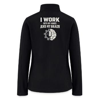 Blue Collar Welder Skilled Trades Pride Working - Women’s Soft Shell Jacket - black - Back