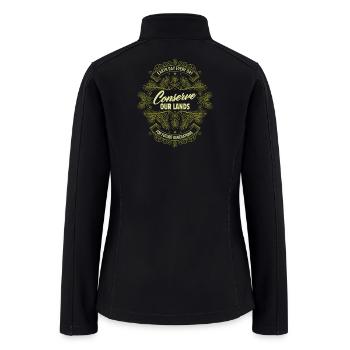 Conserve Our Lands - Women’s Soft Shell Jacket - black - Back