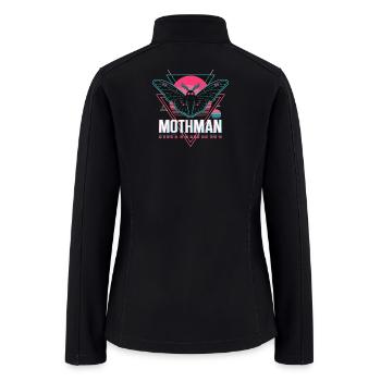  Mothman Retro Vaporwave Cryptid Urban Legend - Women’s Soft Shell Jacket - black - Back