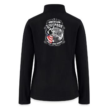 American Sheepdog Pride And Honor - Women’s Soft Shell Jacket - black - Back