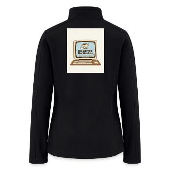 Retro PC No Coffee No Workee - Women’s Soft Shell Jacket - black - Back