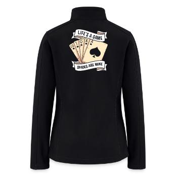 Spades Casino Card Game - Women’s Soft Shell Jacket - black - Back