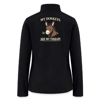 Donkey Lover Donkey Funny Donkey Farm Animal - Women’s Soft Shell Jacket - black - Back