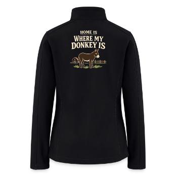Donkey Lover Donkey Funny Donkey Farm Animal - Women’s Soft Shell Jacket - black - Back