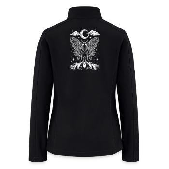 Celestial Cryptid Mothman Tarot Folklore Graphic G - Women’s Soft Shell Jacket - black - Back