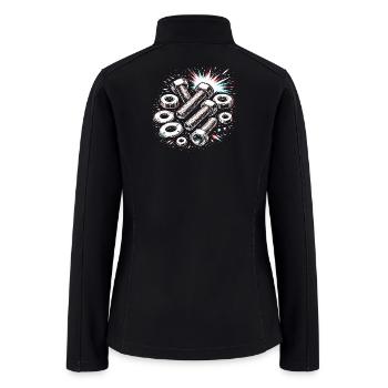Screws Nuts Mechanic Tool Design - Women’s Soft Shell Jacket - black - Back