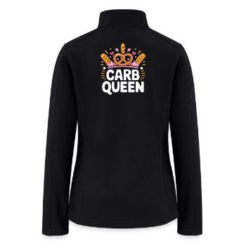 Carb Queen Funny Bread Pretzel Lover Low Carb - Women’s Soft Shell Jacket - black - Back