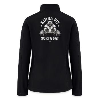 Kinda Fit Sorta Weightlifting - Women’s Soft Shell Jacket - black - Back