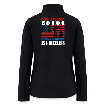 Veteran Honor, Priceless Grandpa - Women’s Soft Shell Jacket - black - Back