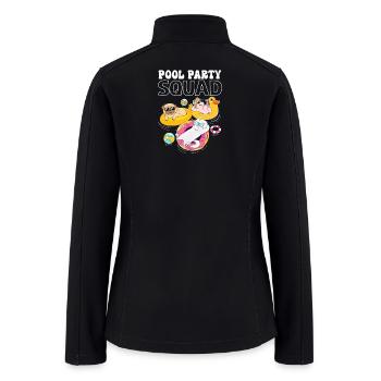 Kids Pool Party Squad Animals Birthday - Women’s Soft Shell Jacket - black - Back