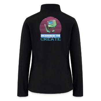 Designed To Create (color) - Women’s Soft Shell Jacket - black - Back