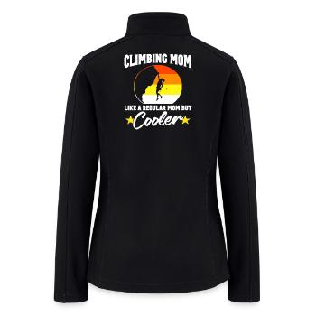 Climbing Mom: Cooler Than Average - Women’s Soft Shell Jacket - black - Back
