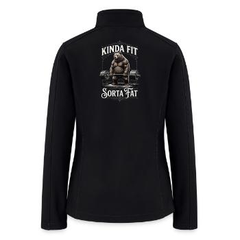Kinda Fit Sorta Weightlifting - Women’s Soft Shell Jacket - black - Back