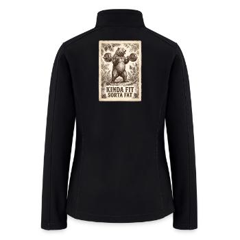 Kinda Fit Sorta Weightlifting - Women’s Soft Shell Jacket - black - Back