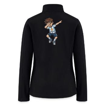 Argentina Kid Dab Jersey Art - Women’s Soft Shell Jacket - black - Back