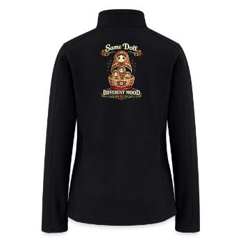 Matryoshka Russian Doll Folk Art Babushka - Women’s Soft Shell Jacket - black - Back