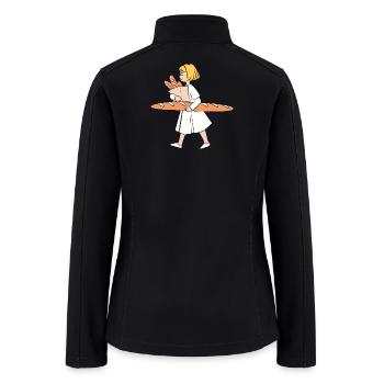 French Bread Baguette Bread - Women’s Soft Shell Jacket - black - Back