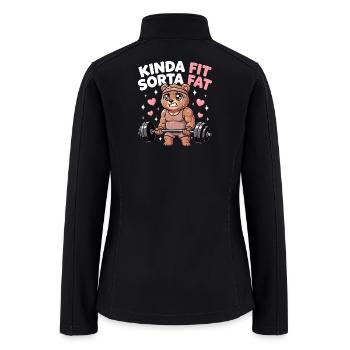 Kinda Fit Sorta Weightlifting - Women’s Soft Shell Jacket - black - Back