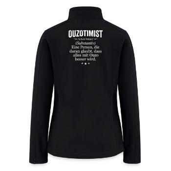 Ouzotimist: Ouzo-Inspired Optimist - Women’s Soft Shell Jacket - black - Back