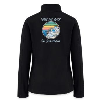 Take Me Back to Santorini - Women’s Soft Shell Jacket - black - Back