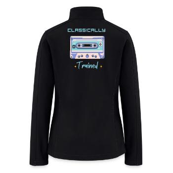 Classically Trained music Retro Cassette tape - Women’s Soft Shell Jacket - black - Back
