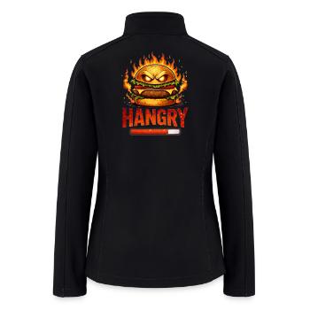 Hangry Flaming Burger - Women’s Soft Shell Jacket - black - Back