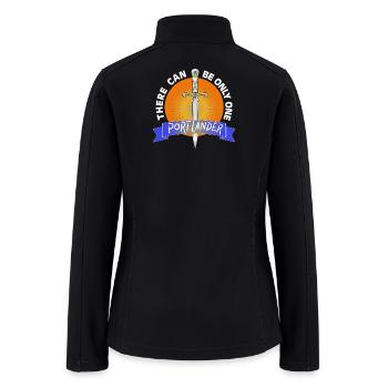 Portlander Sun Sword Emblem - Women’s Soft Shell Jacket - black - Back