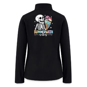 Summer wee Vibes Skeleton Ice Cream Halloween  - Women’s Soft Shell Jacket - black - Back