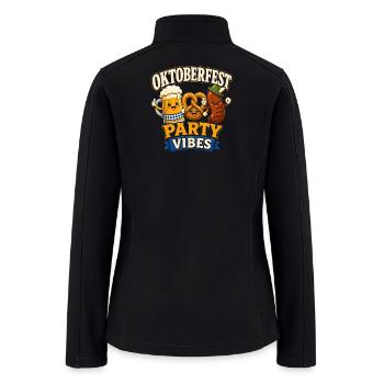 Oktoberfest Party Vibes Illustration - Women’s Soft Shell Jacket - black - Back